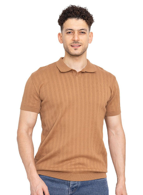 Camel F - Polo Neck Pullover - Khotwh